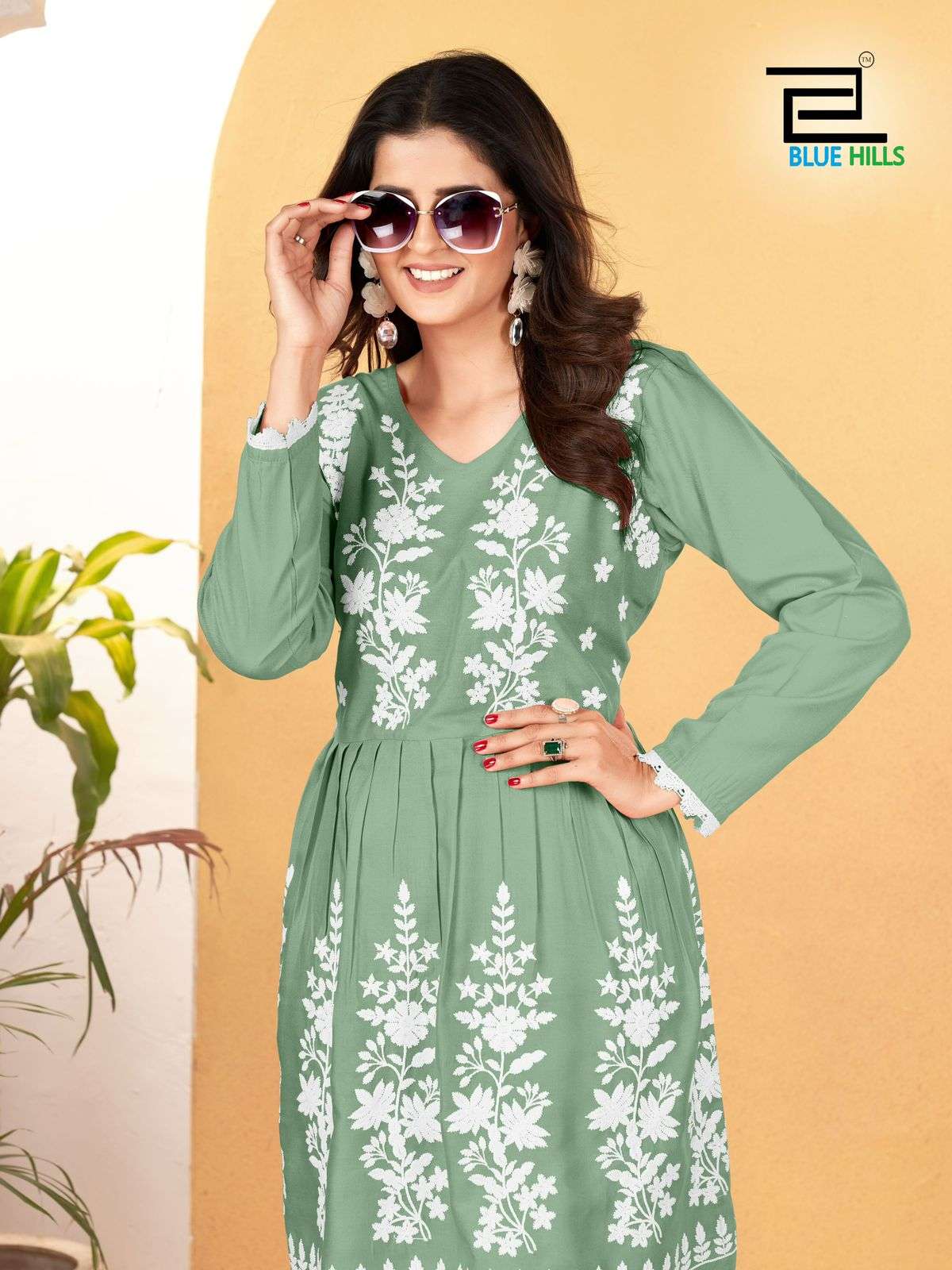 blue hills moon light designer Heavy Rayon Coo-rd Set