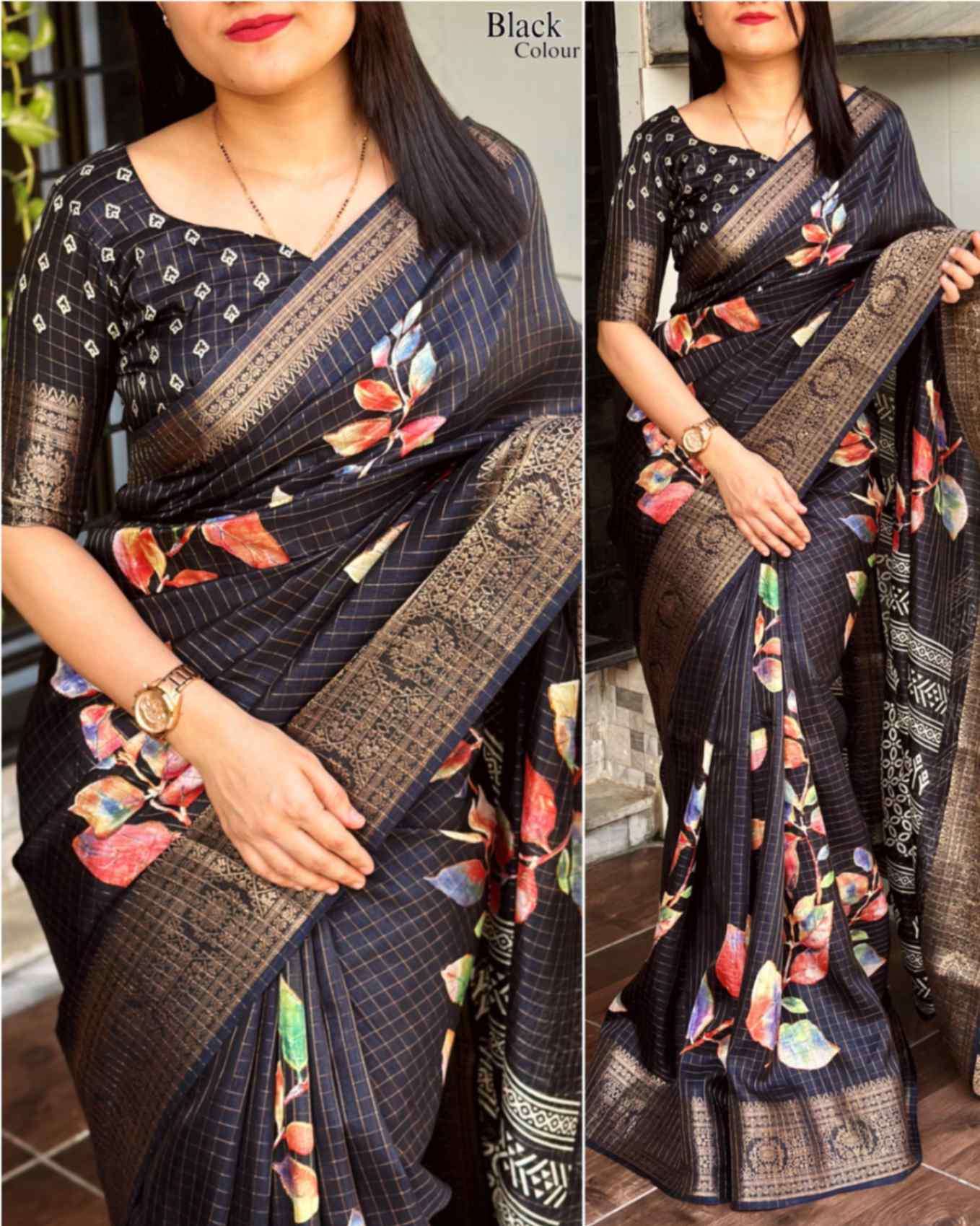 BT-56 Nalini designer Cotton Silk zari jacquard saree