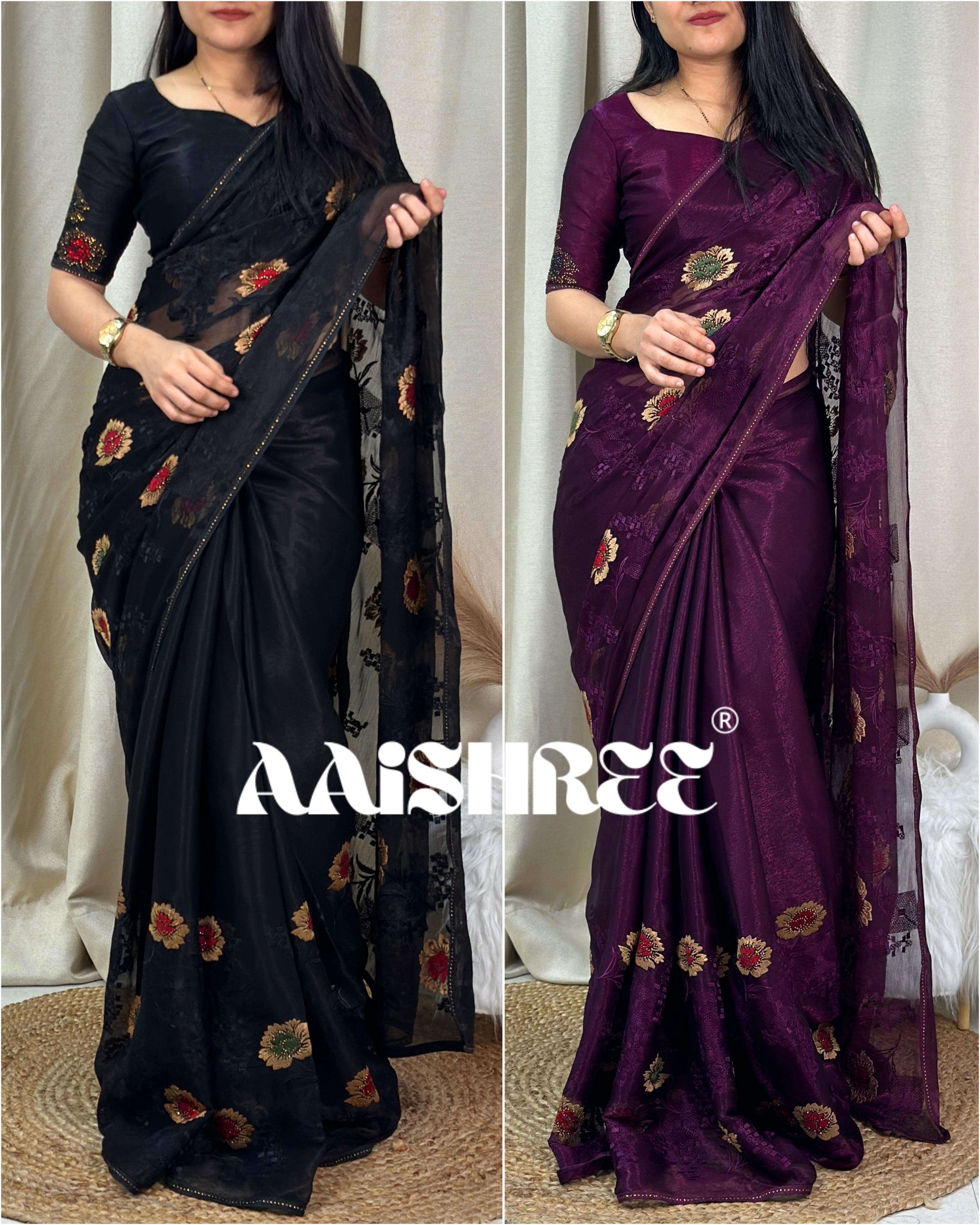 BT-56 zareen designer Sitara chiffon saree