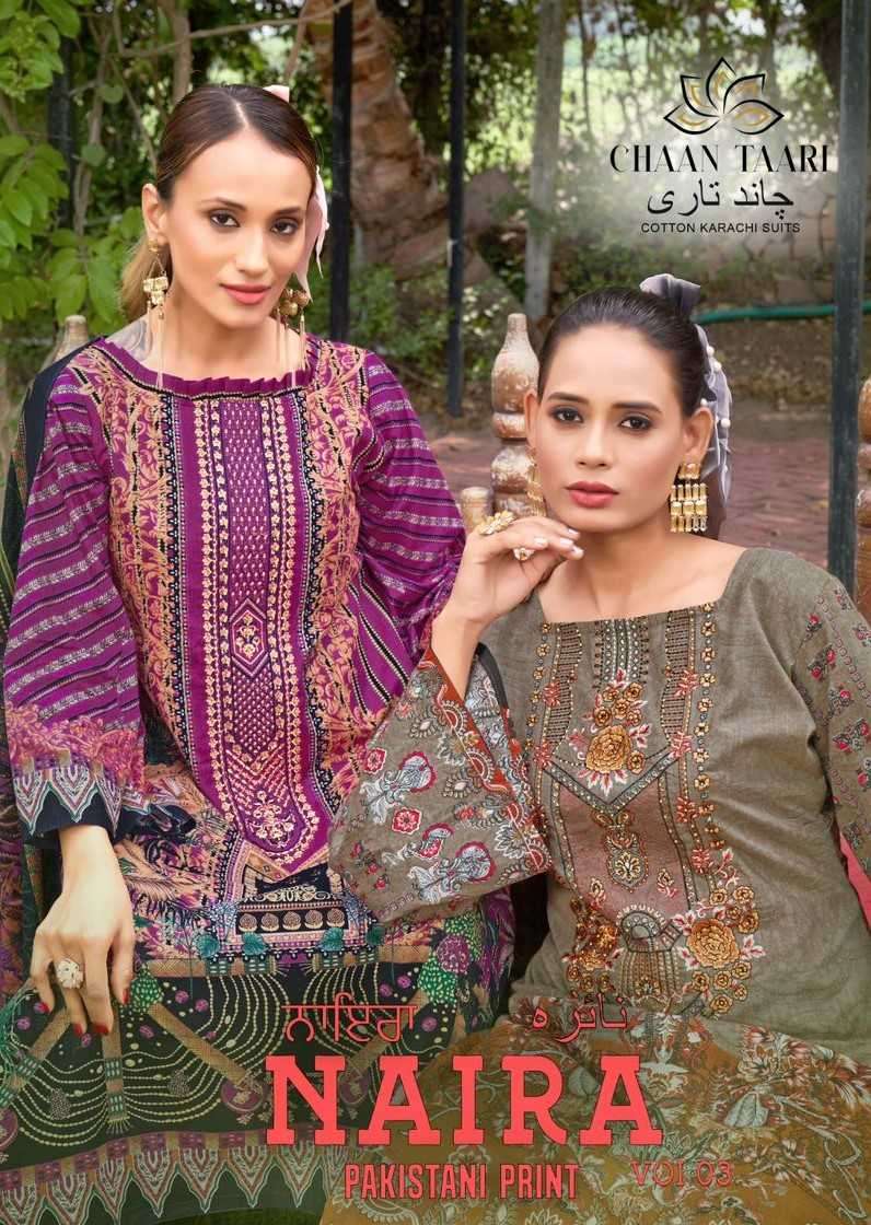 chaan-taari naira vol 3 series 3001-3010 Pure Cotton Digital Prints suit