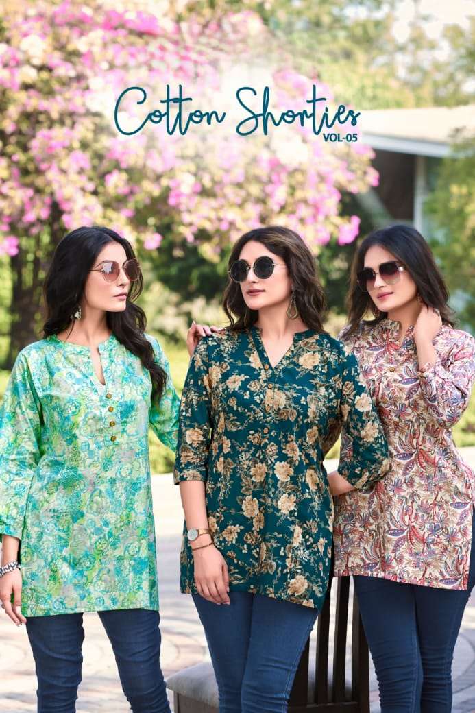 COTTON SHORTIES Vol 05 Premium Cotton Foil Prints 60*60 tops