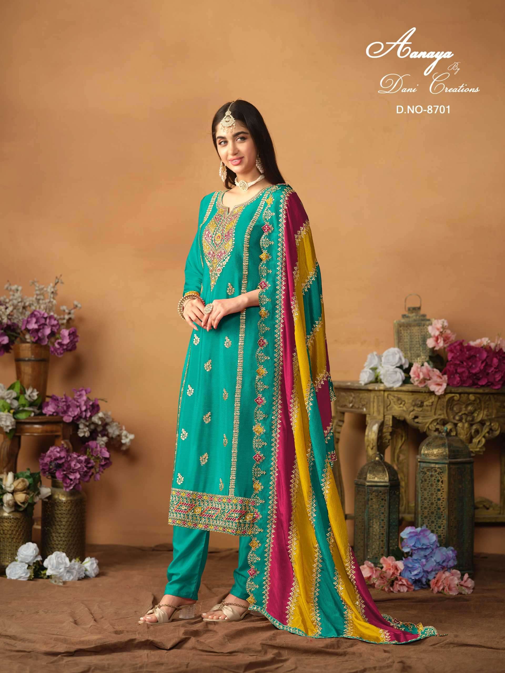 dani aanaya vol 187 series 8701-8703 Chinon Silk suit