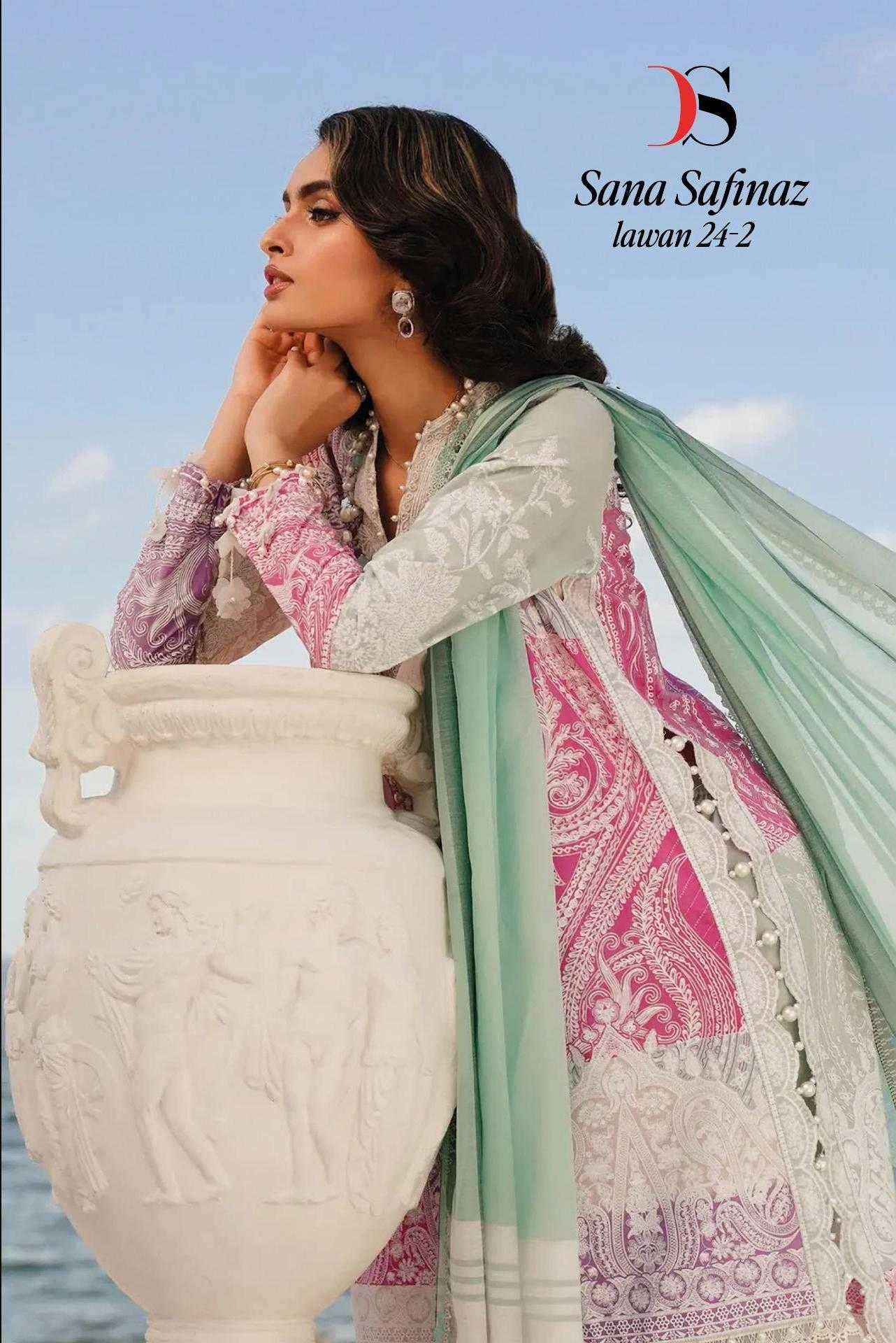 deepsy sana safinaz muzlin 24 vol 2 series 6071-6078 Pure cotton suit