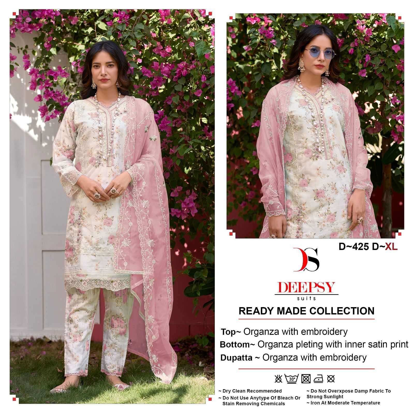 deepsy suit D-425 Pure organza readymade suit 