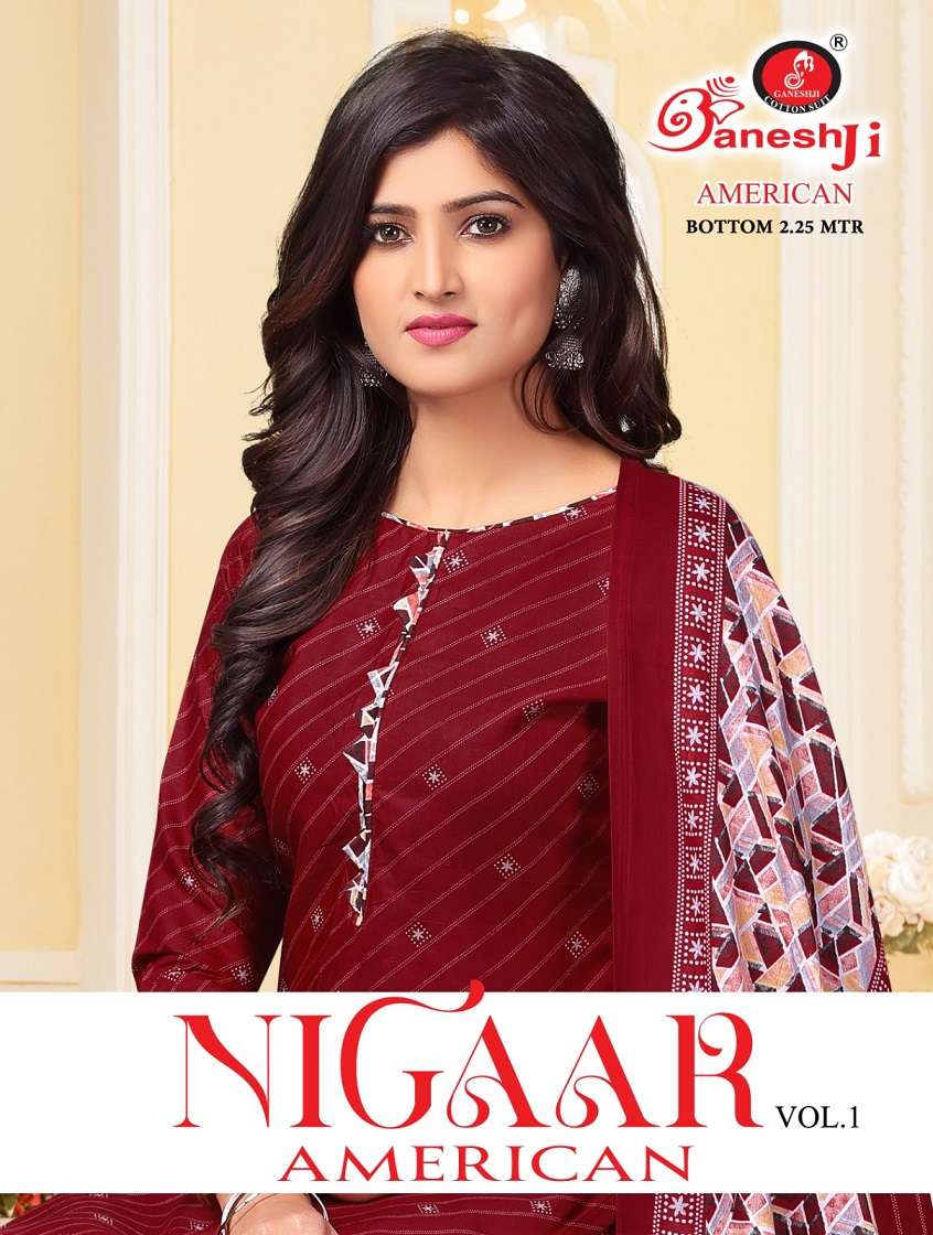 Ganeshji Nigaar Vol-1 series 1001-1010 Heavy Cotton suit