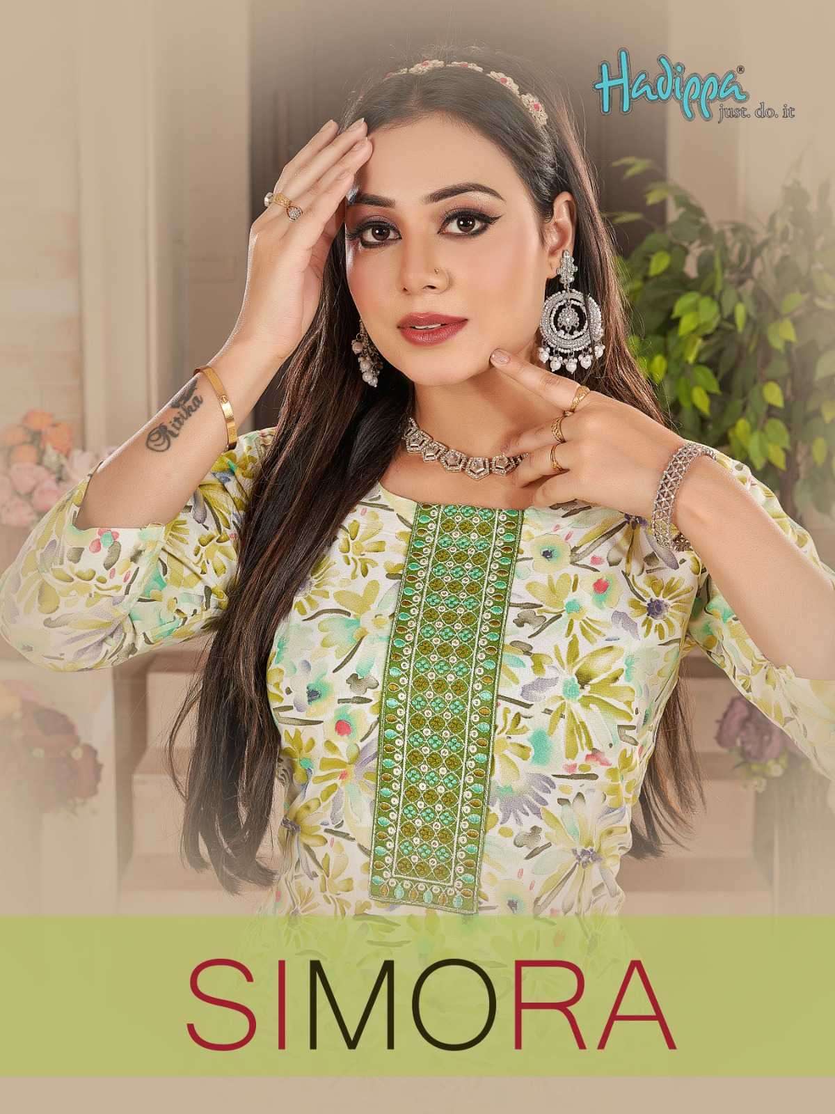 hadippa simora series 1001-1006 rayon readymade suit 