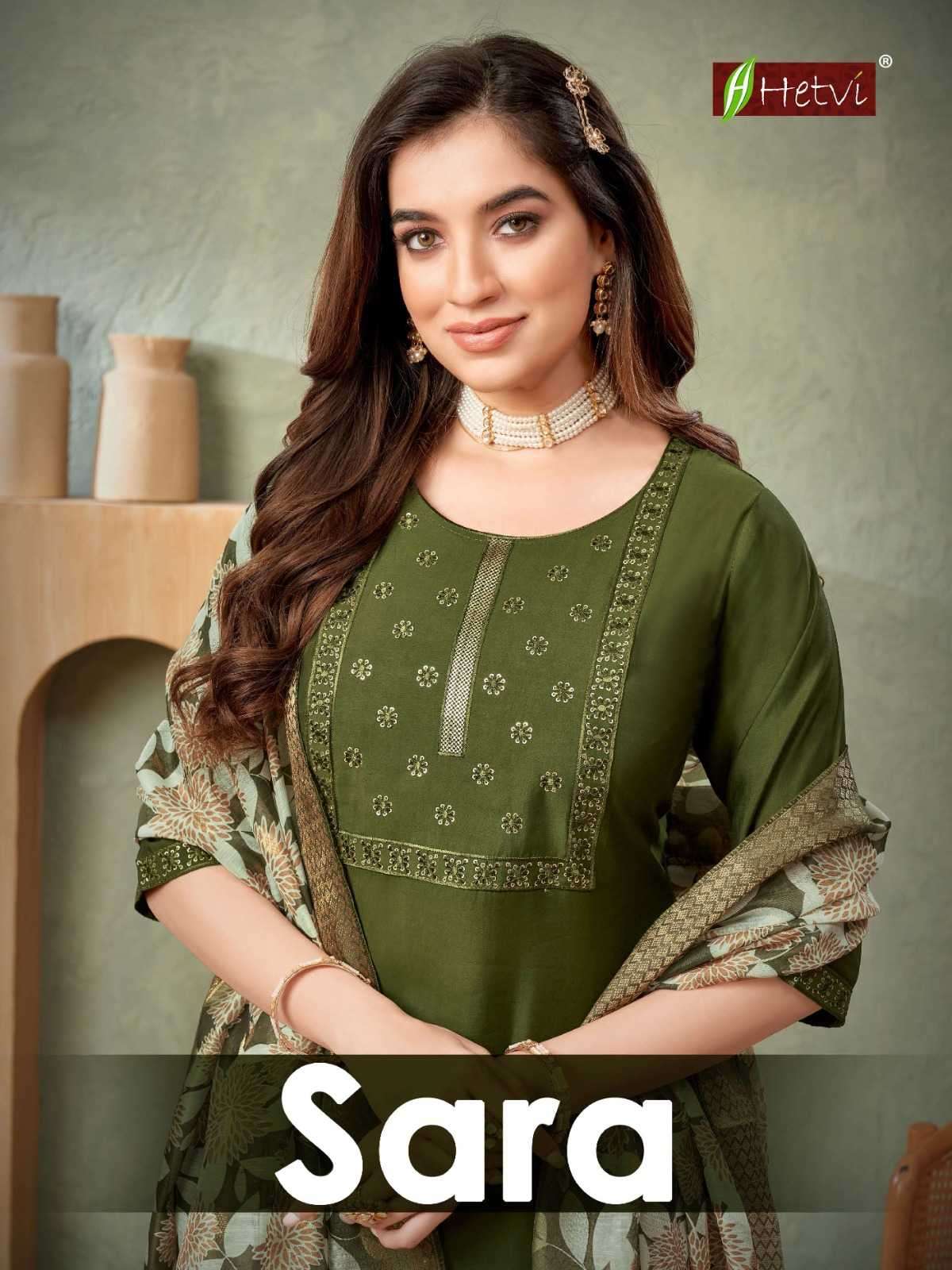 hetvi sara series 1001-1006 roman silk readymade suit 