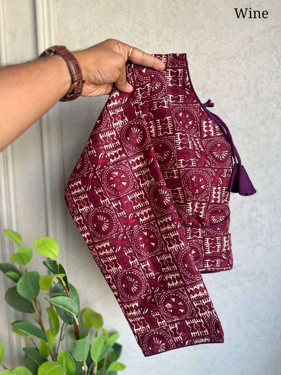 HKS Varli 4 Colour Erode Pure Cotton blouse