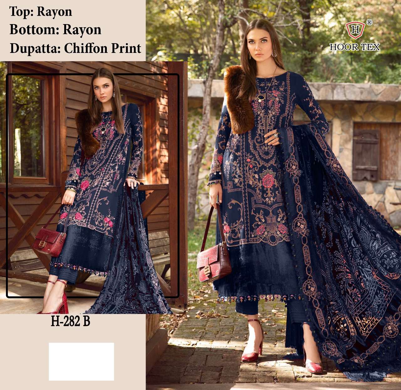  hoor tex H-282 A To D designer Heavy Rayon suit