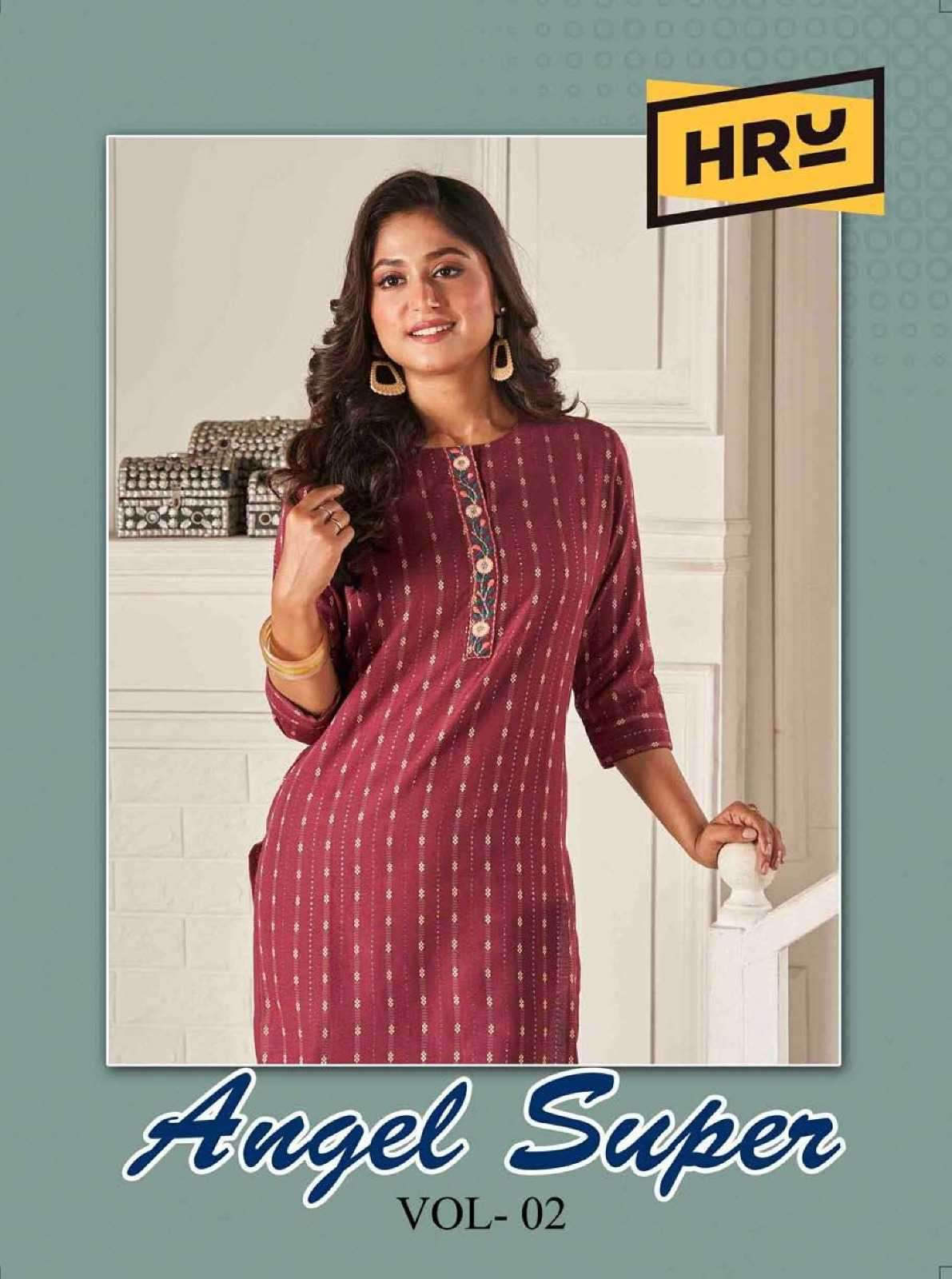 hru india angel super vol 2 cotton handloom kurti
