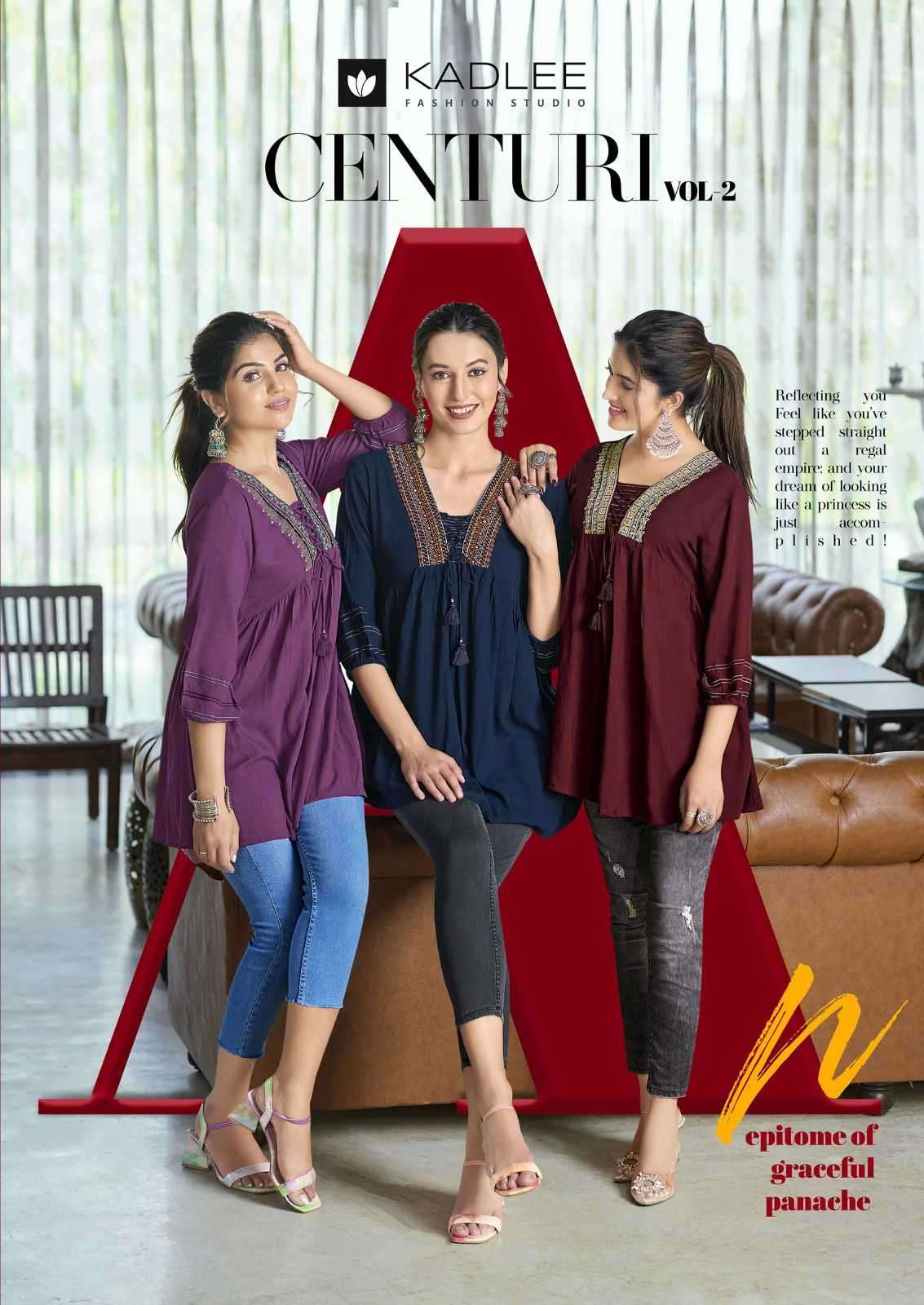 kadlee centuri vol 2 series 2007-2012 Rayon wrincle with inner kurti