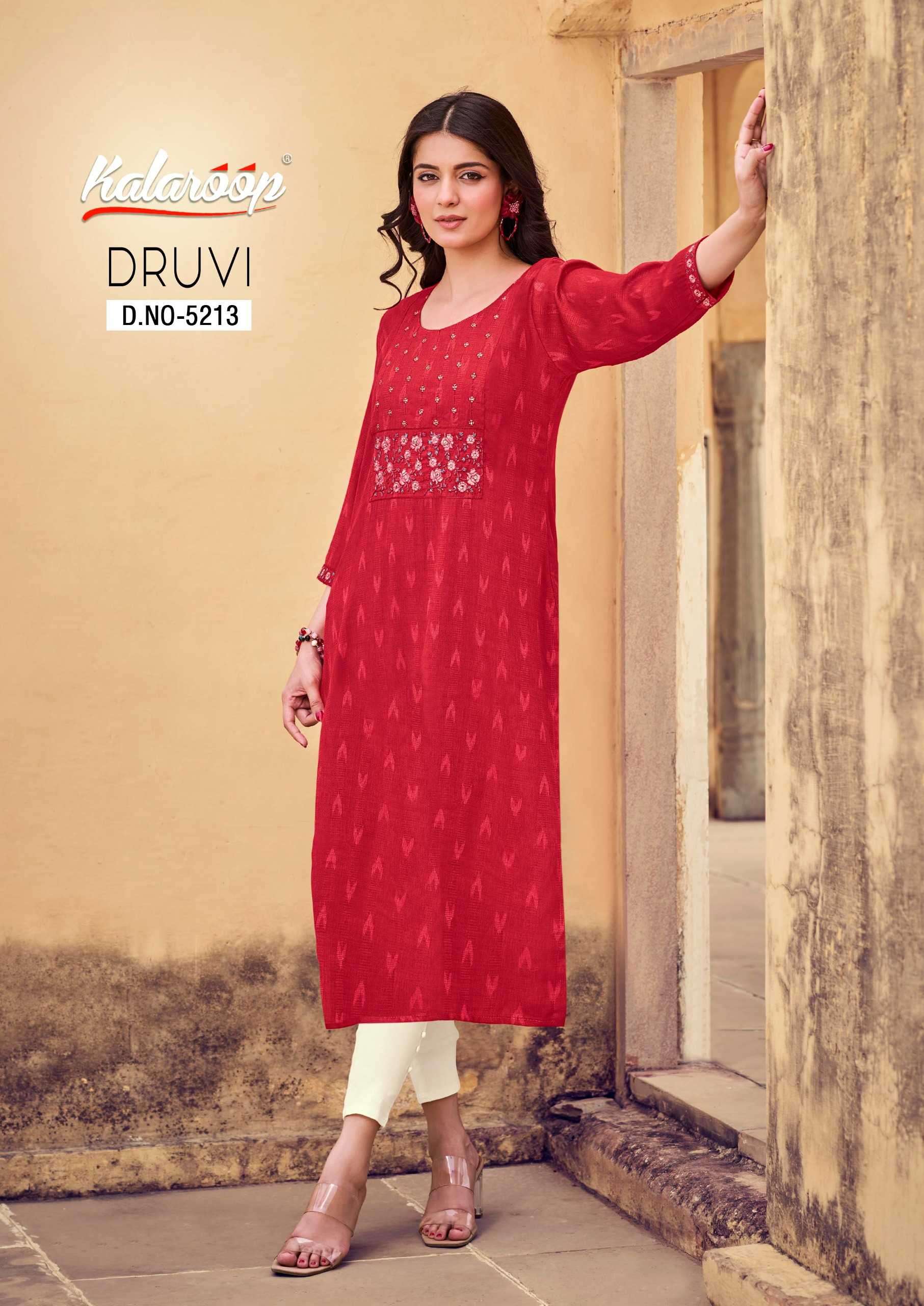 kalaroop dhruvi series 5211-5214 fancy Heavy kurti