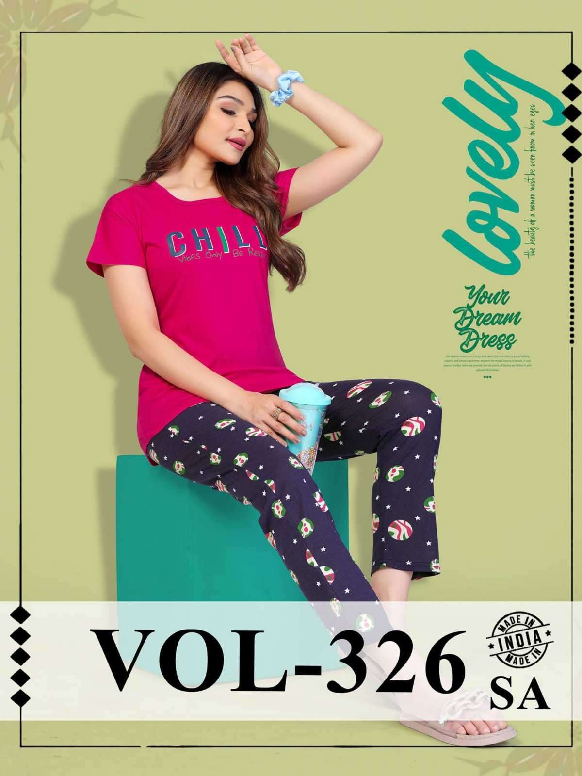kalavati dove vol 326 hosiery cotton night suit