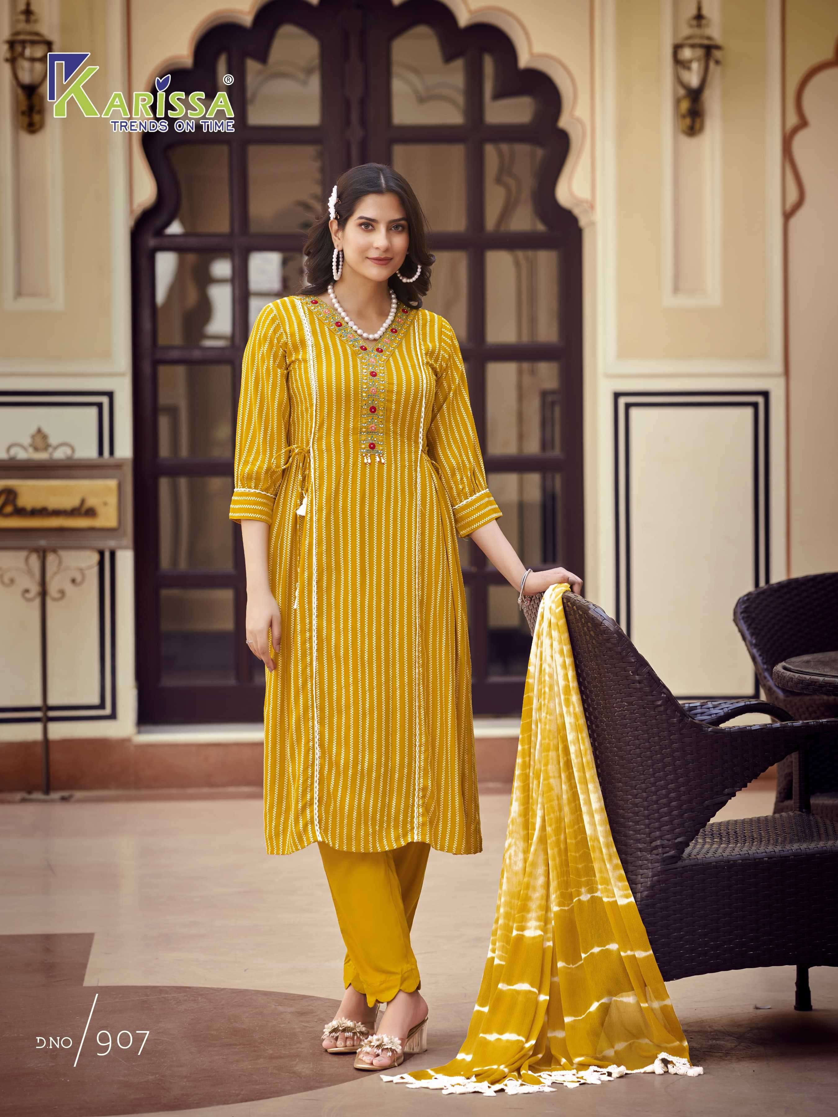 karissa merkee series 905-908 pure Viscose Rayon readymade suit 