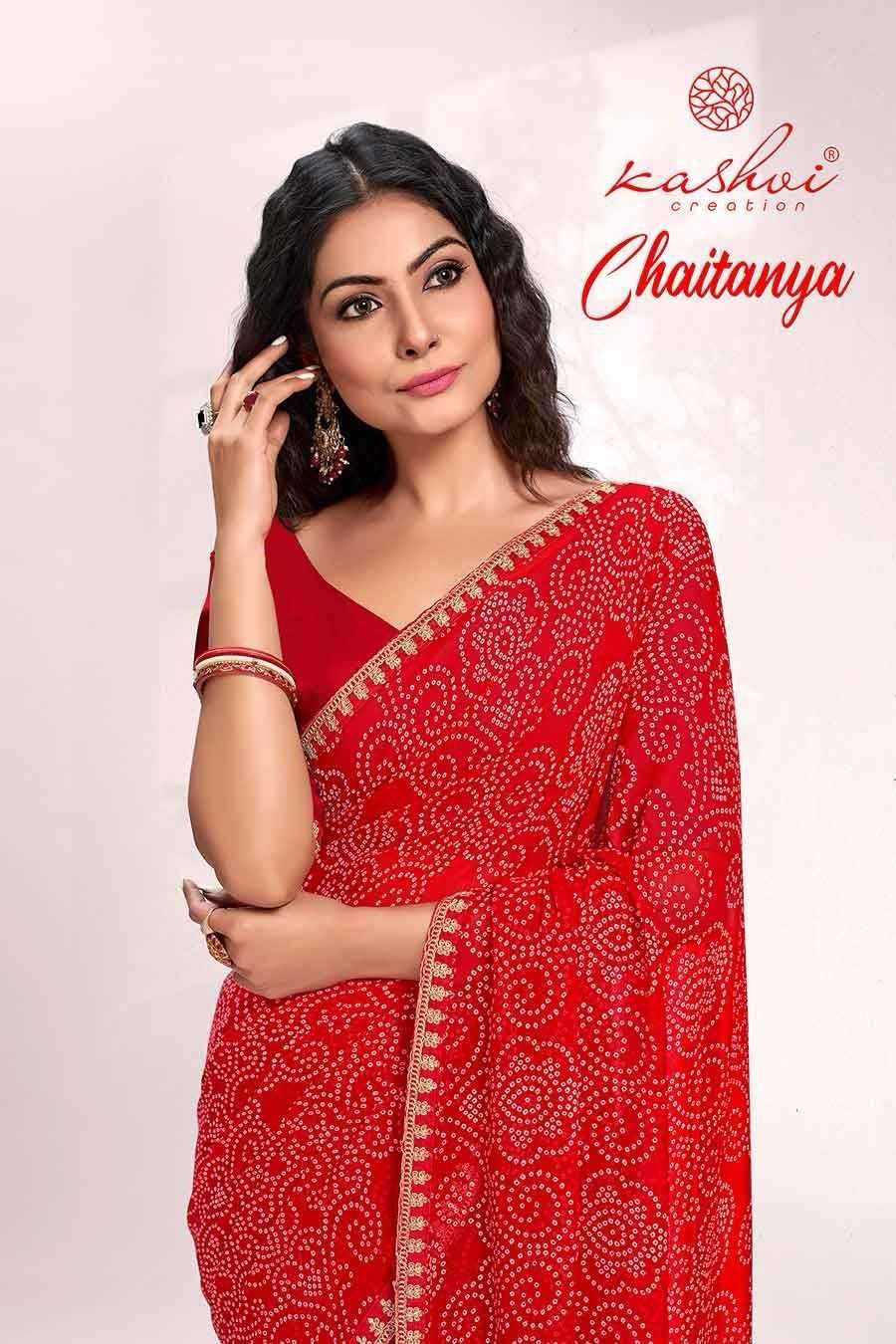 kashvi chaitanya series 1001-1008 georgette saree
