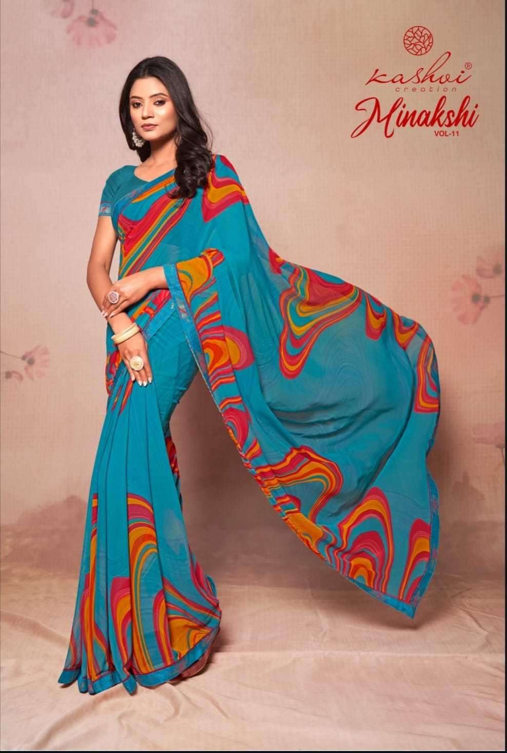 kashvi minakshi vol 11 series 1001-1008 georgette saree