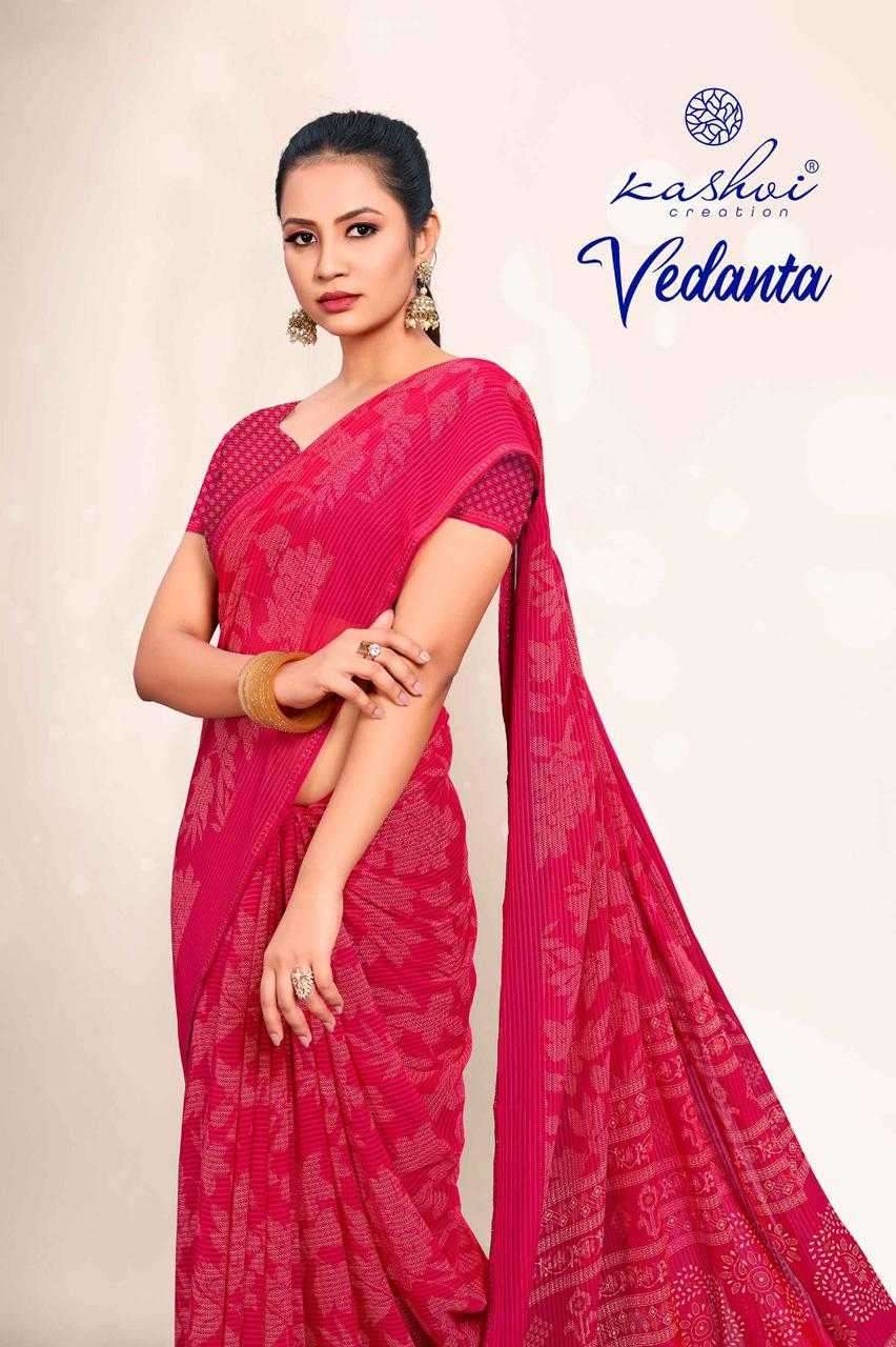 kashvi vedanta series 1001-1008 georgette saree