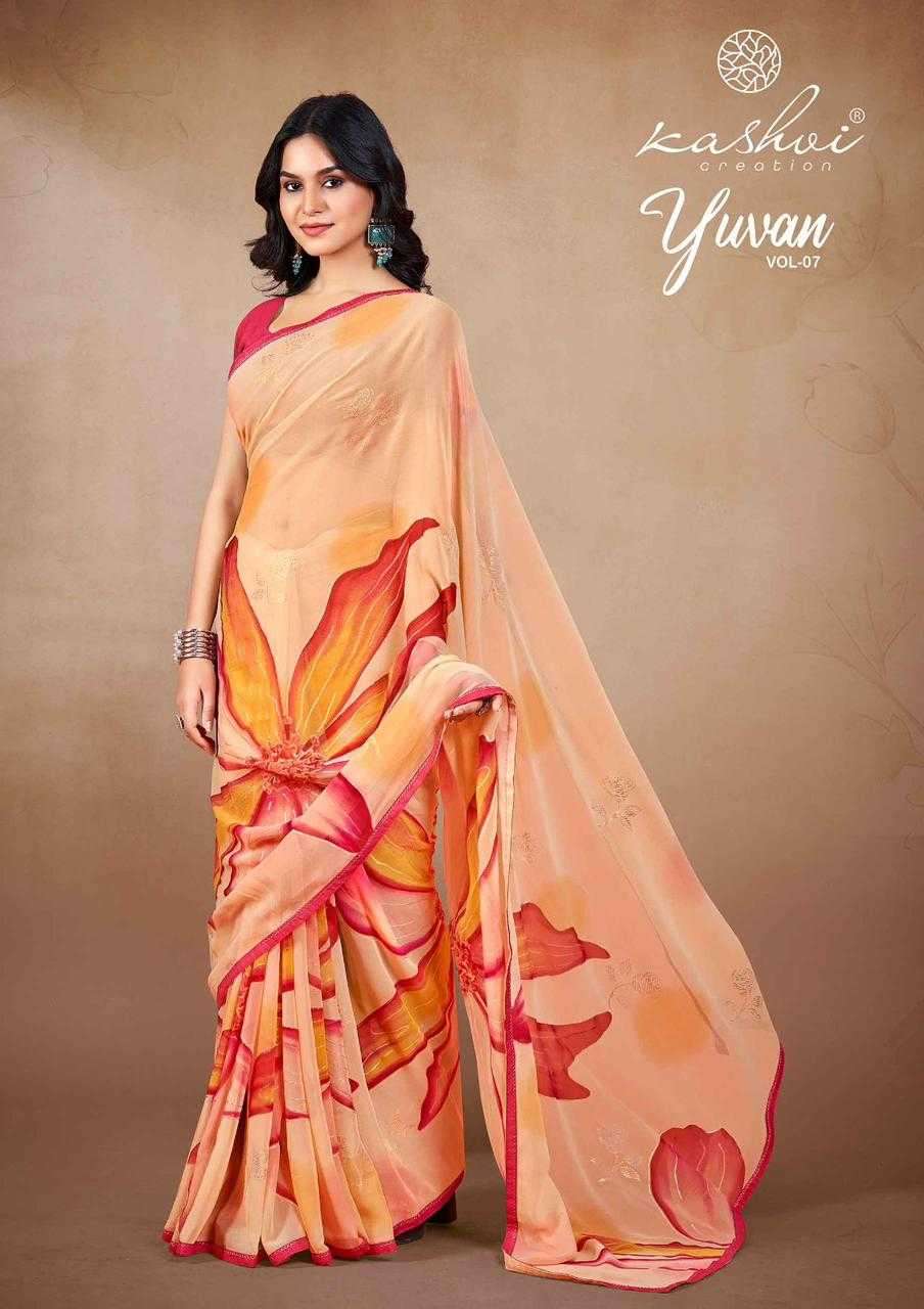 kashvi yuvan vol 7 series 1001-1008 georgette saree