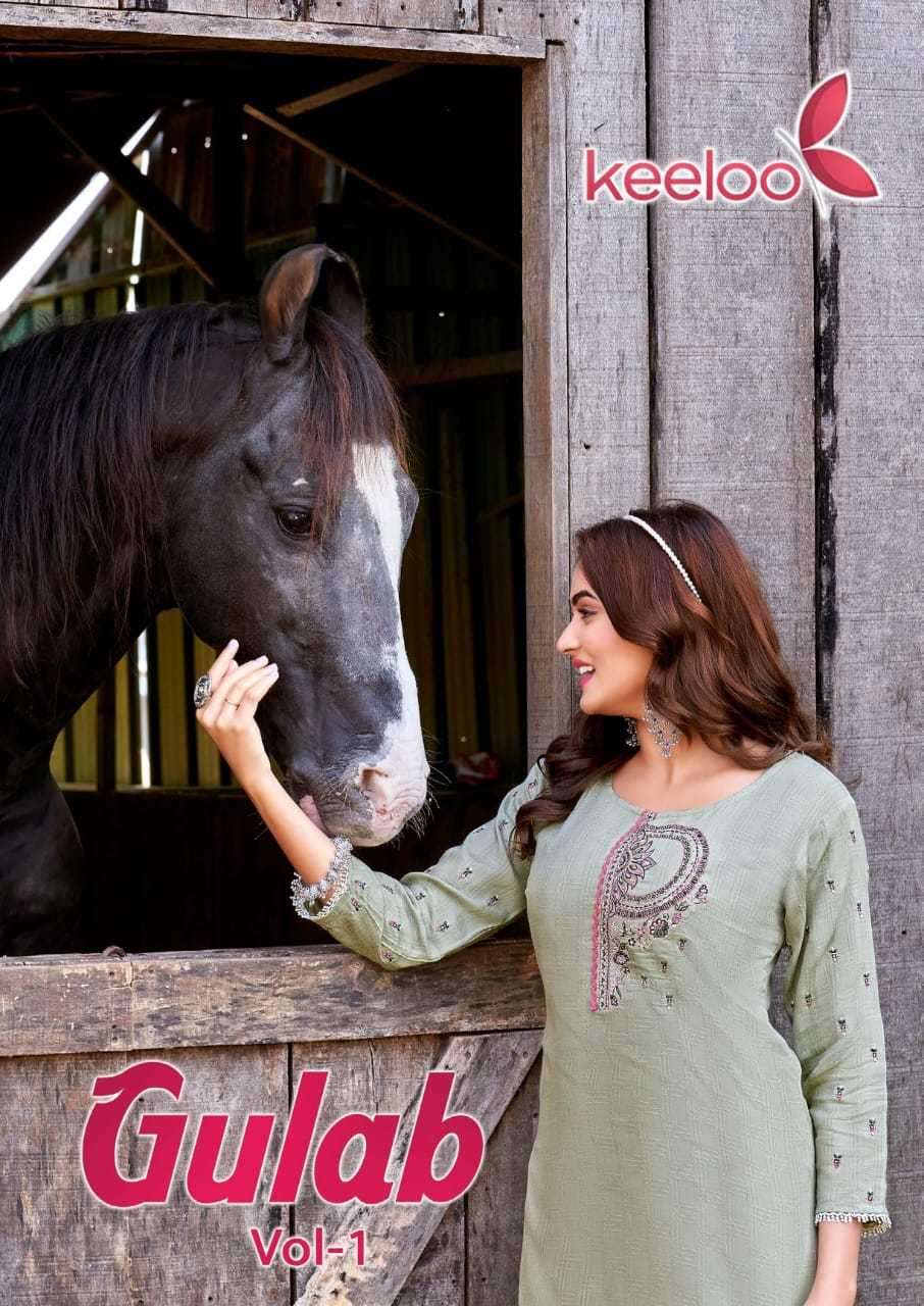 keeloo gulab vol 1 series 1001-1006 Heavy Dobby Rayon top and bottom