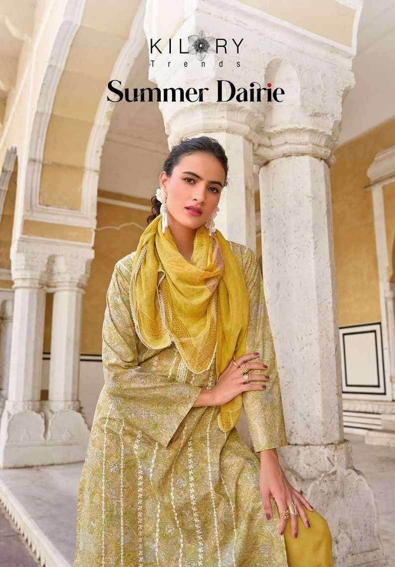 kilory summer dairie series 1021-1028 pure lawn cotton suit 
