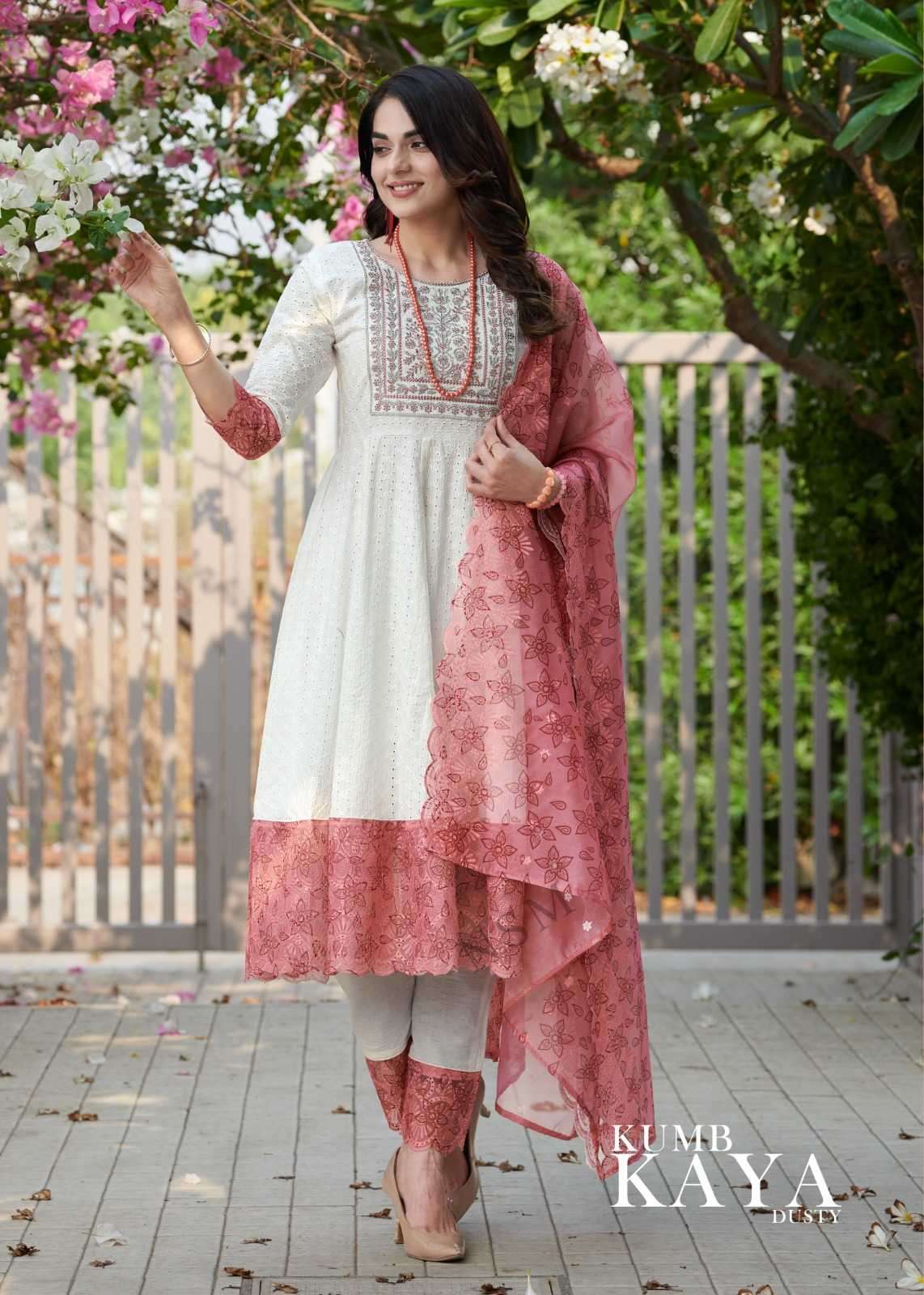 pr kumb kaya dusty series 1272-1275 heavy embroidery readymade suit 