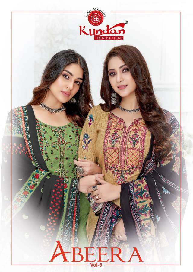Kundan Abeera Vol-5 series 5001-5012 Pure Cotton readymade suit 