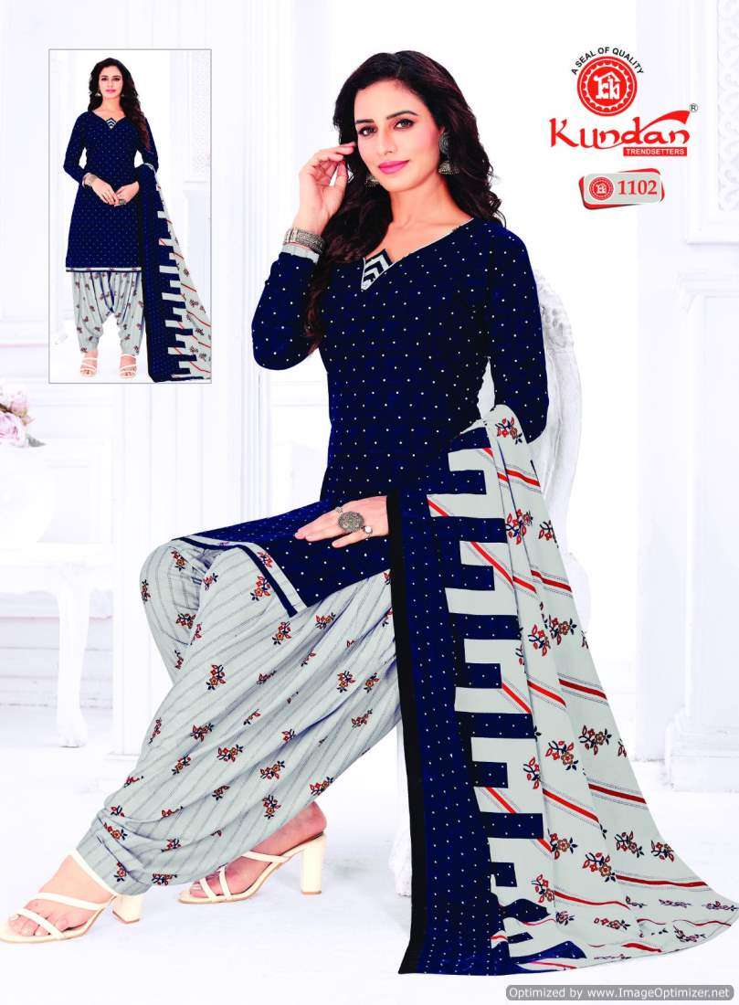 Kundan Kalash Vol-11 series 1101-1118 Pure Cotton readymade suit