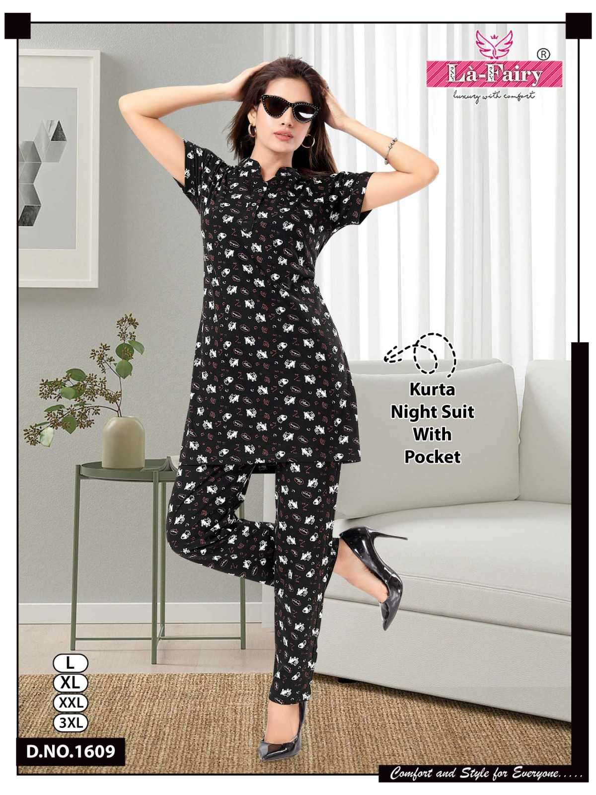 la fairy1609 Hosiery Shinker Kurta night suit