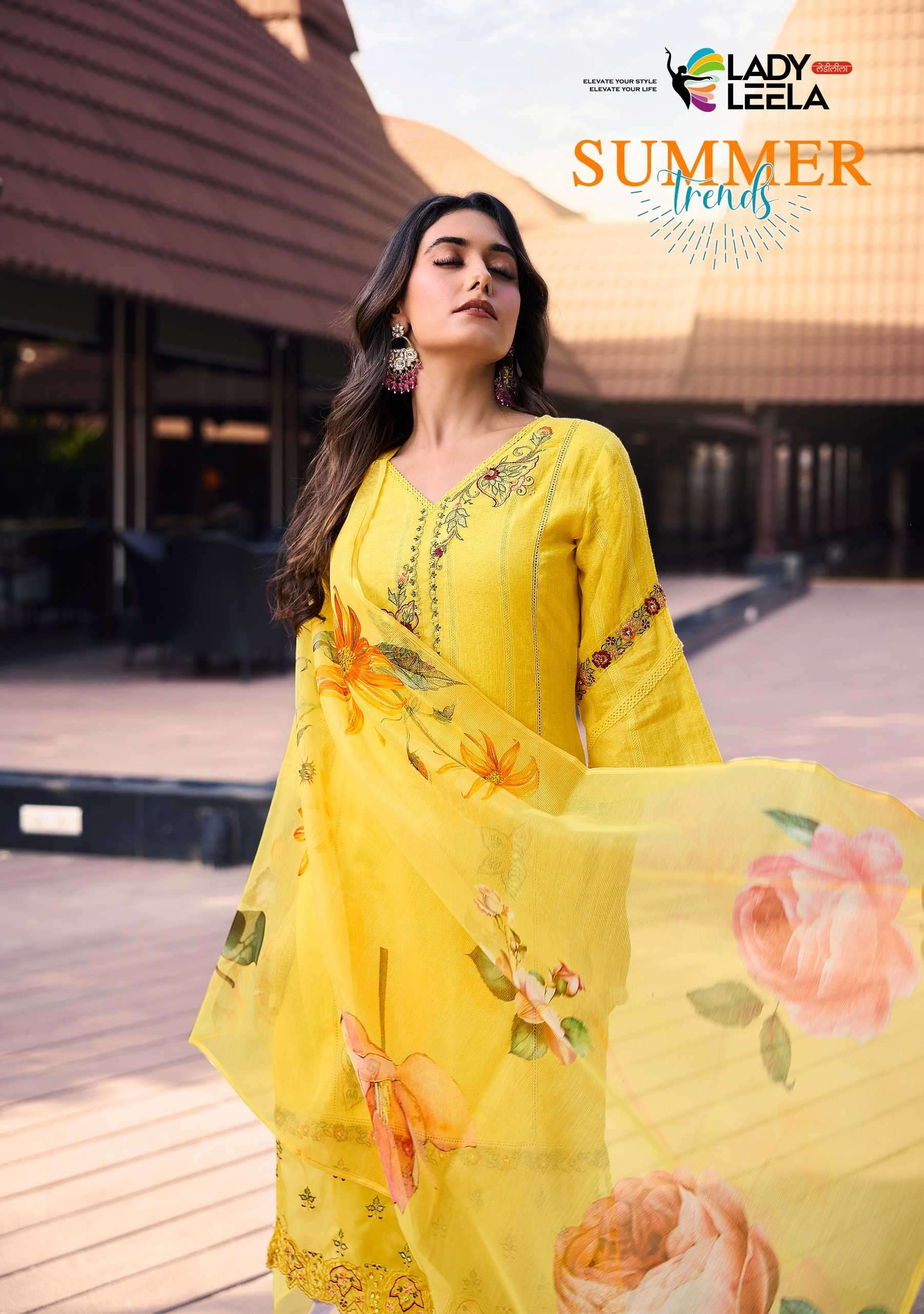 lady leela summer trends series 1261-1266 Pure Cotton readymade suit 