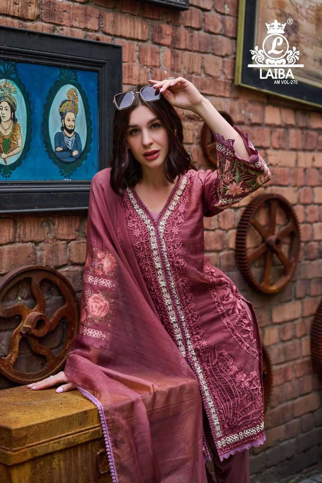 laiba am vol 270 Pure organza readymade suit 