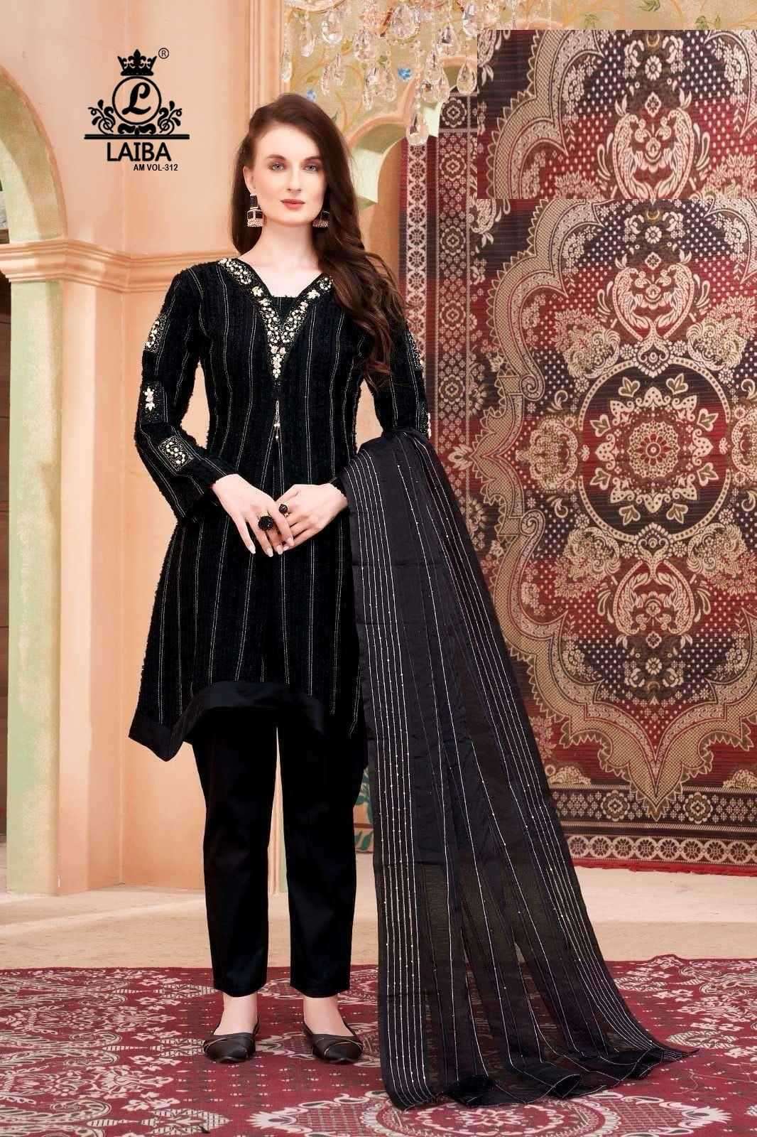 laiba am vol 312 Imported korean fur fabrics readymade suit 