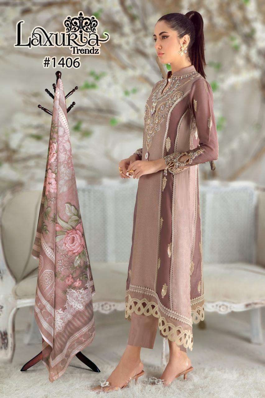laxuria trendz 1406 Fox Georgette readymade suit 