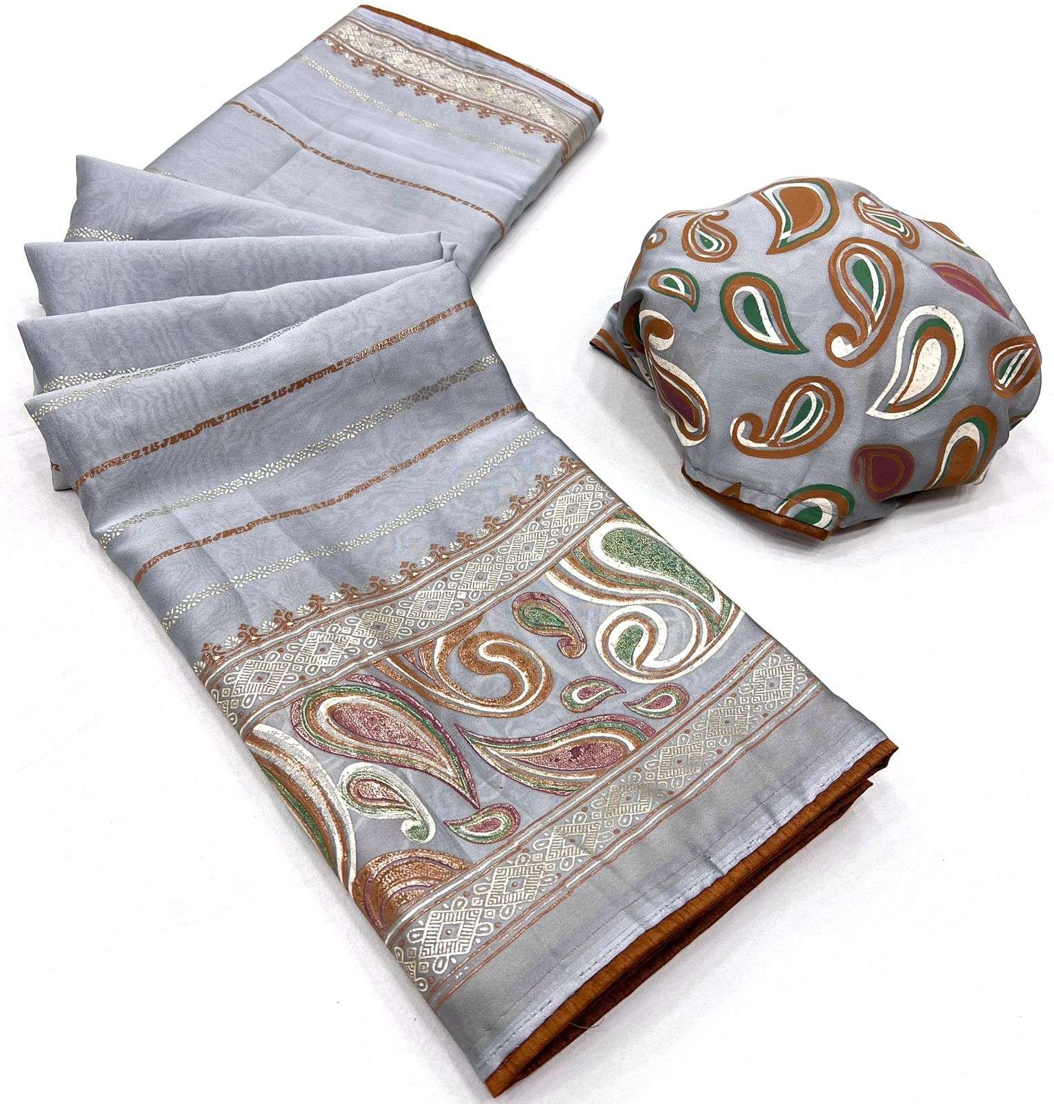 LT Fabrics ABHILASHA Wiscose Dull Moss saree
