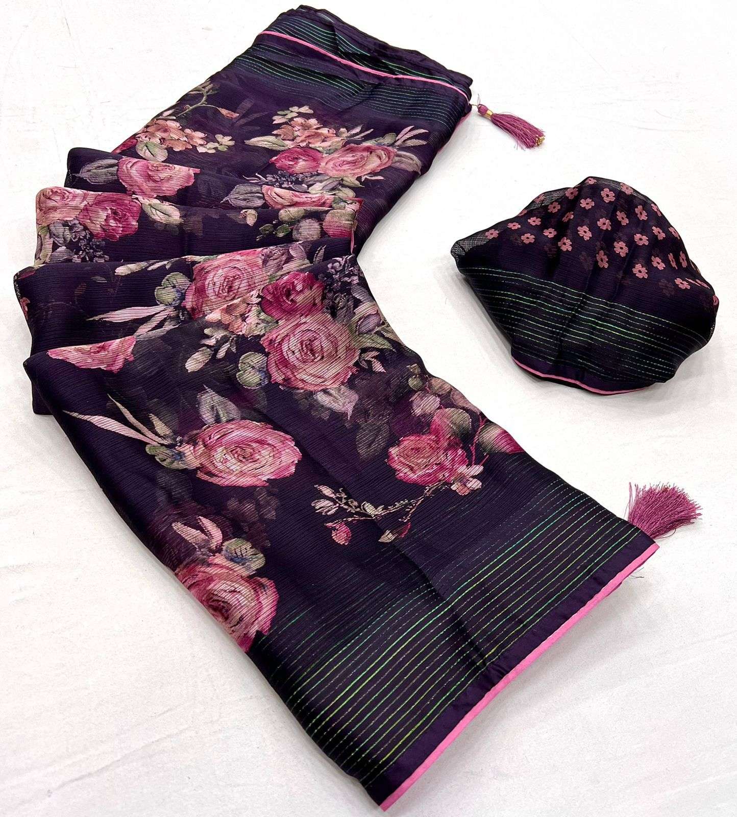 LT Fabrics MUSKAN designer Siya Silk Barasso With Fancy Border saree