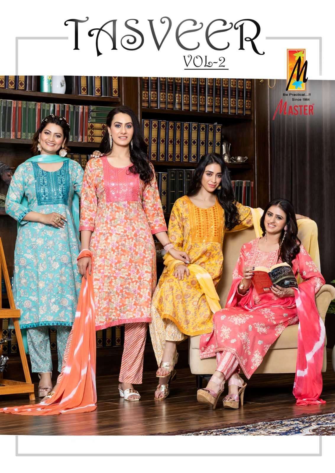 master tasveer vol 2 series 201-208 capsule print readymade suit 