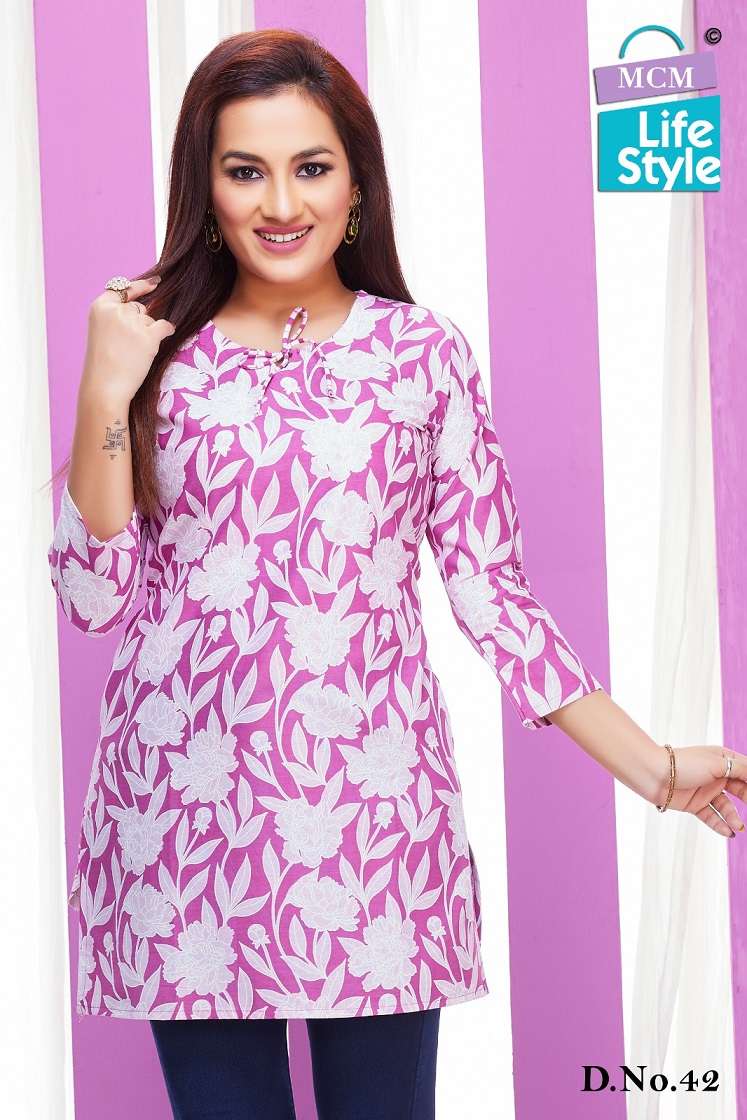 Mcm Kashvi Vol-3 series 36-45 Pure Soft Lawn Cotton Printed short tops 