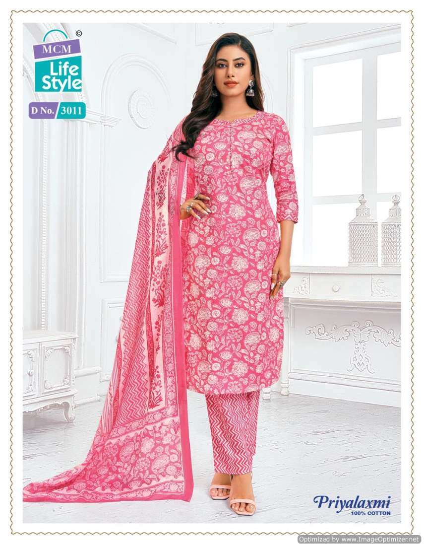MCM Priyalaxmi Vol-30 series 3001-3027 Pure Cotton Printed suit