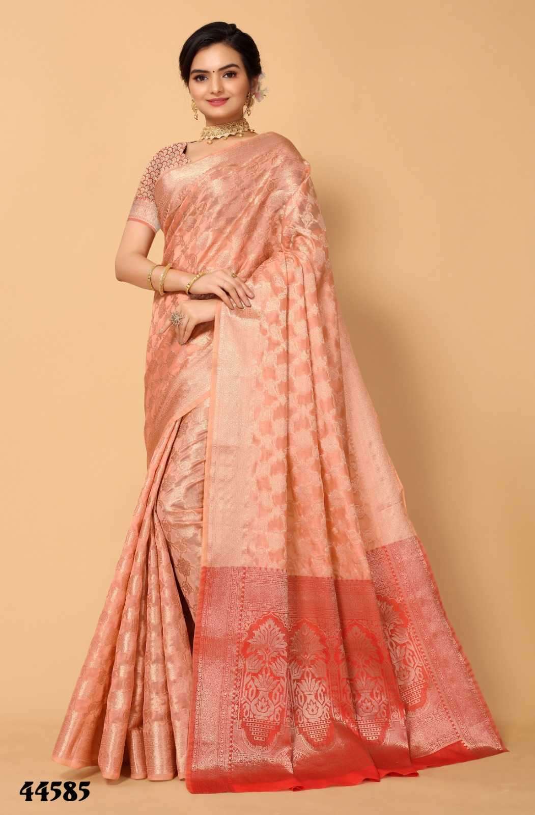 mohvogue sajdaa series 44583-44586 organza saree