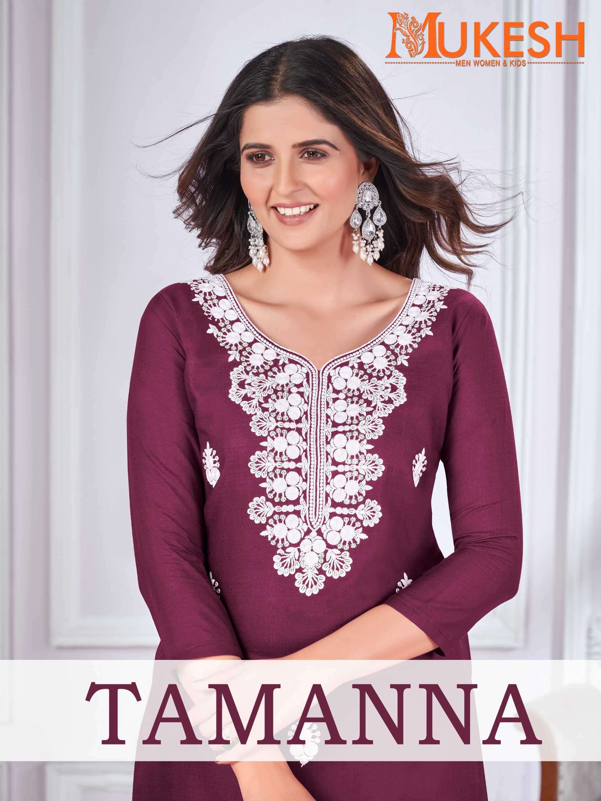 mukesh tamanna series 1001-1006 magic cotton slub kurti 