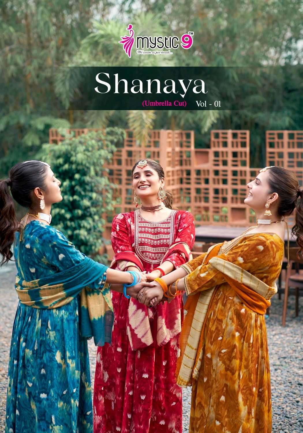 mystic9 shanaya vol 1 series 1001-1008 fancy readymade suit 
