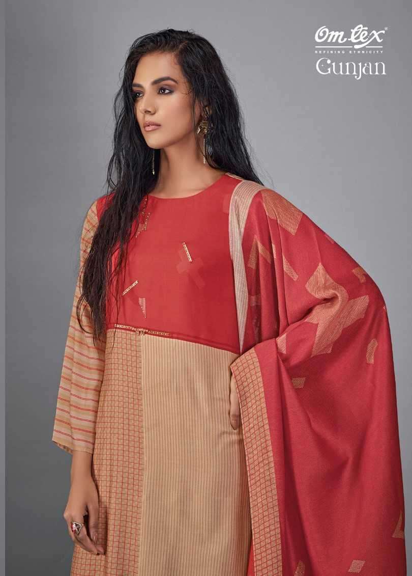omtex gunjan series 5081 daisy silk digital print suit 