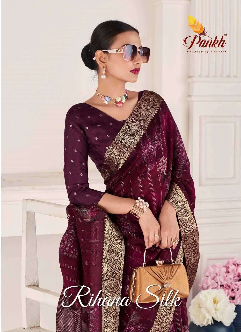 pankh riha silk series 8201-8208 pure viscose silk saree