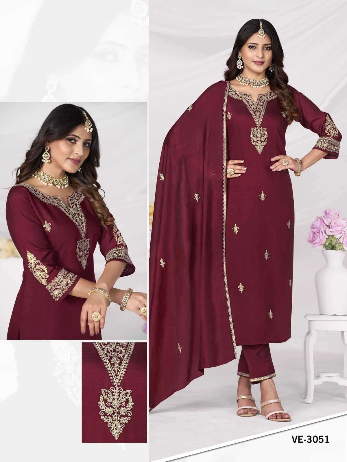 pr 3051 3052 Fancy Rayon With Coding Sequnce work readymade suit 