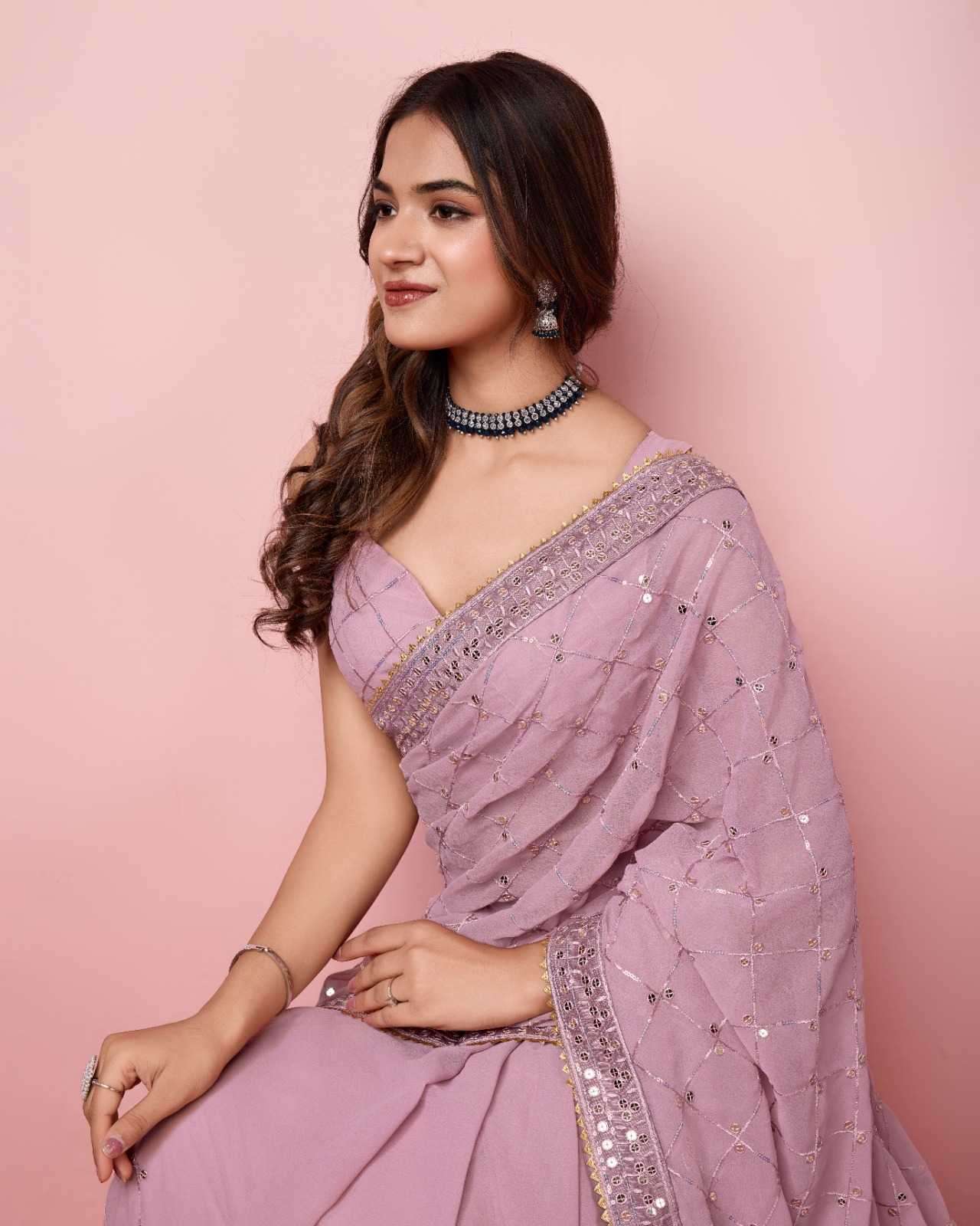 pr dimri vol 2 Soft Georgette embroidery saree