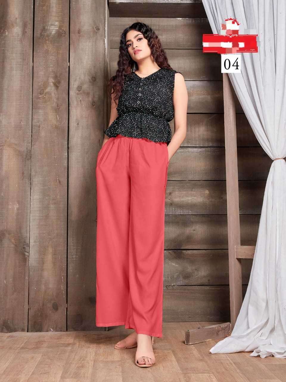 pr kavya regular series 01-14 premium rayon fancy fully stitch plazzo catalog