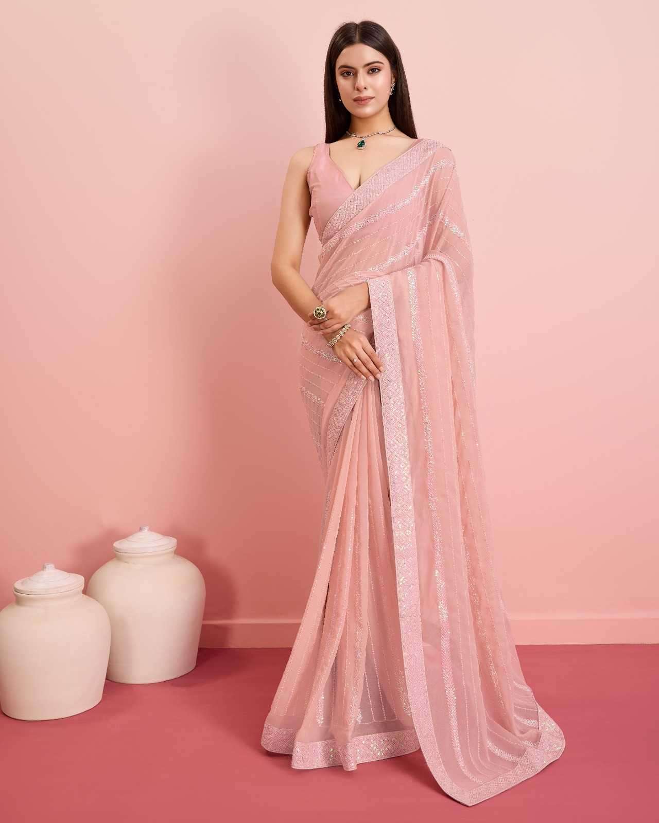 pr pankhudi vol 2 Georgette embroidery saree