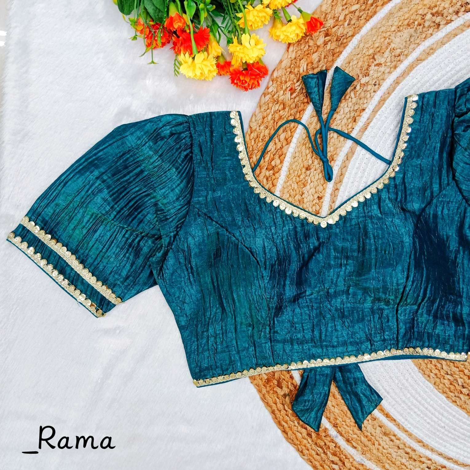 pr phonix crush fancy readymade blouse with jari & sequence lace
