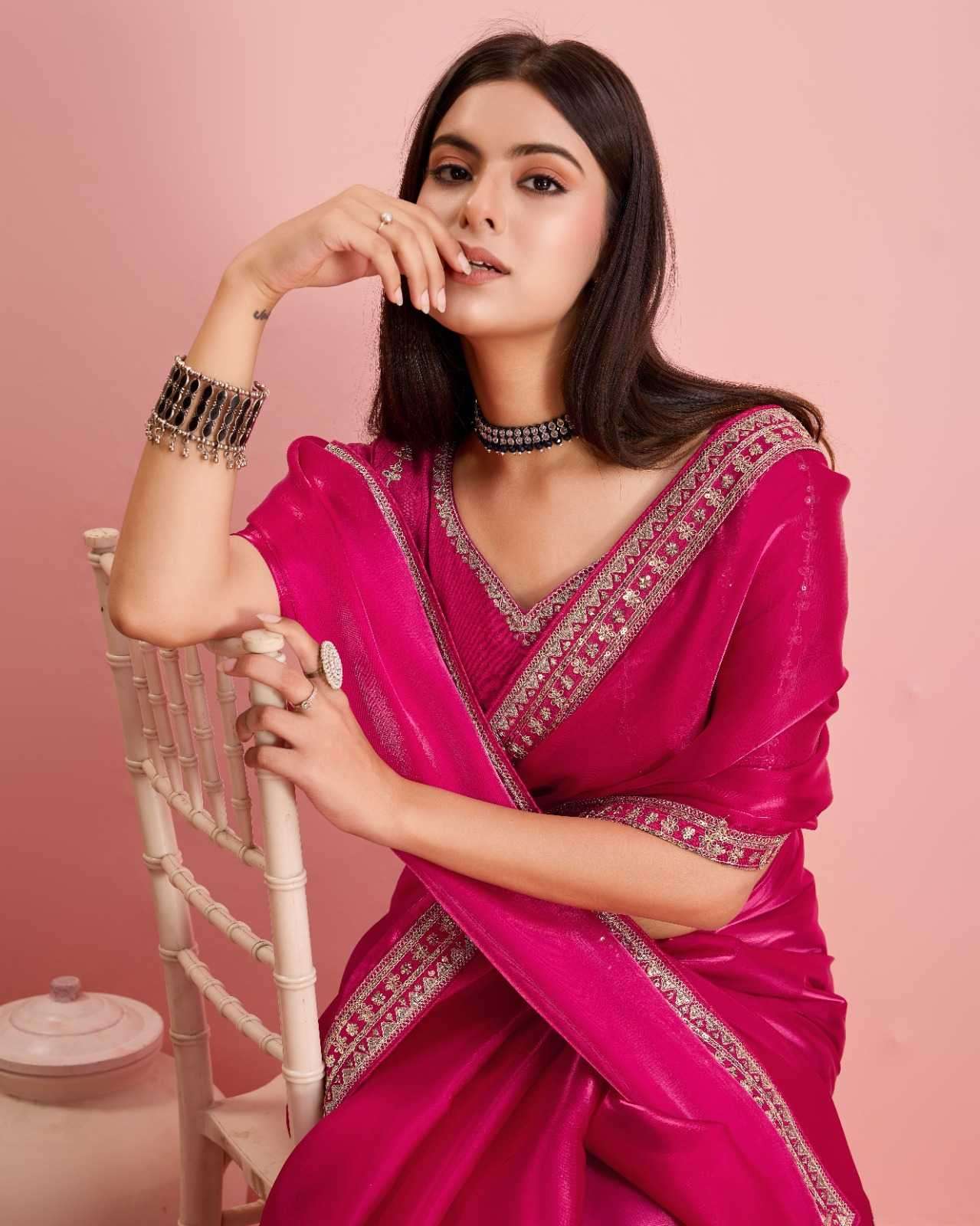 pr tanya Jimmy choo embroidery saree