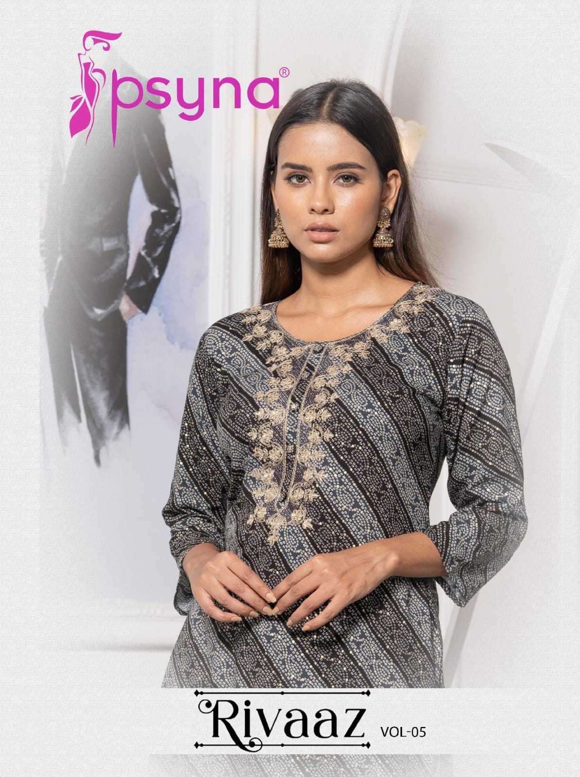 psyna rivaaz vol 5 series 5001-5008 Viscose Rayon kurti