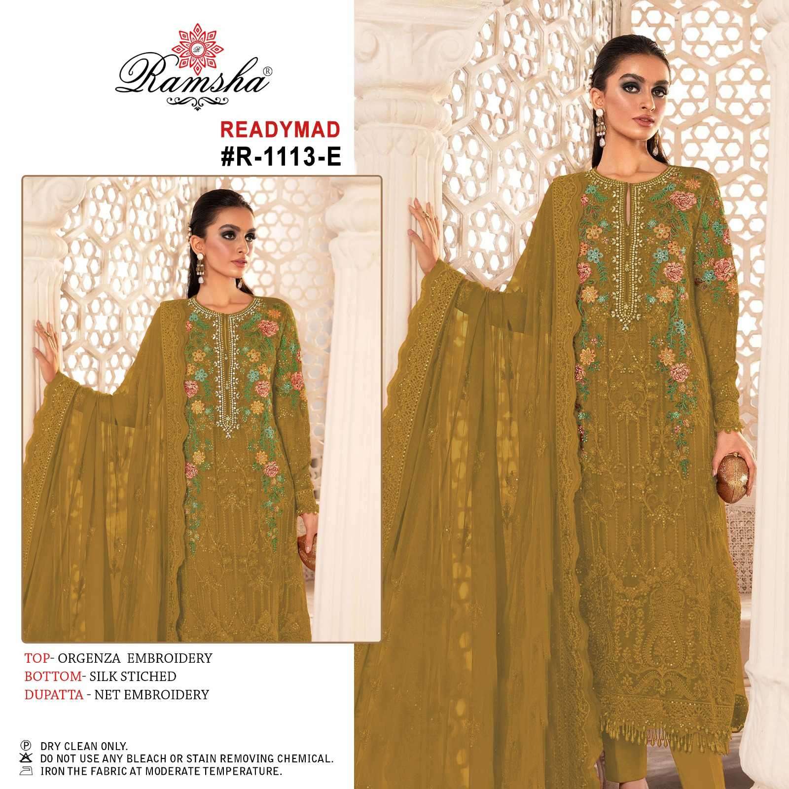 ramsha R-1113 efgh organza embroidery readymade suit 